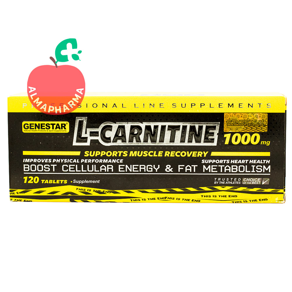 tablet-l-carnitine-1000-mg-genstar---(1)-almapharma قرص ال کارنیتین ژن استار - تصویر 1