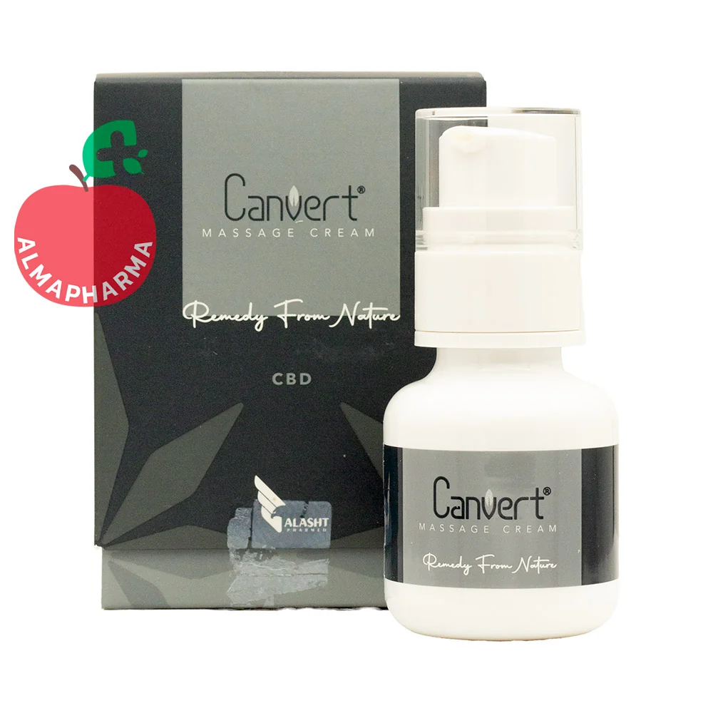 Convert-Pain-Relief-Cream-almapharma نمای جلویی کرم التیام درد کنورت حاوی کانابیدیول برای دردهای مفصلی، عضلانی، آرتروز و روماتیسم