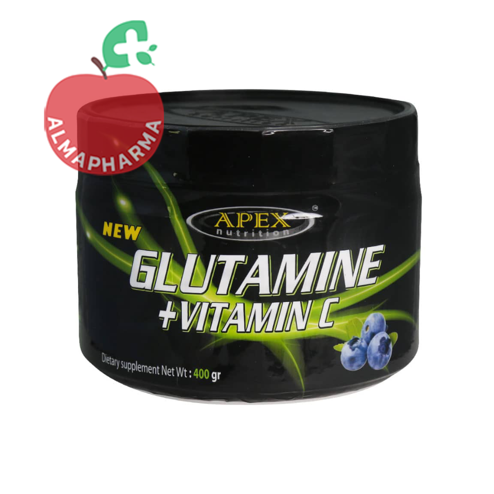 apex-glutamine-vitamin-c-almapharma.ir پودر گلوتامین + ویتامین C اپکس ۴۰۰ گرم