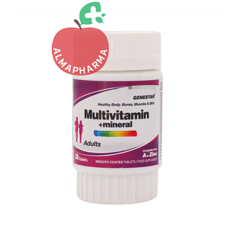 genestar-multi-vitamin-mineral-tabs-almapharma.ir قرص مولتی ویتامین مینرال ژن استار - تصویر 1
