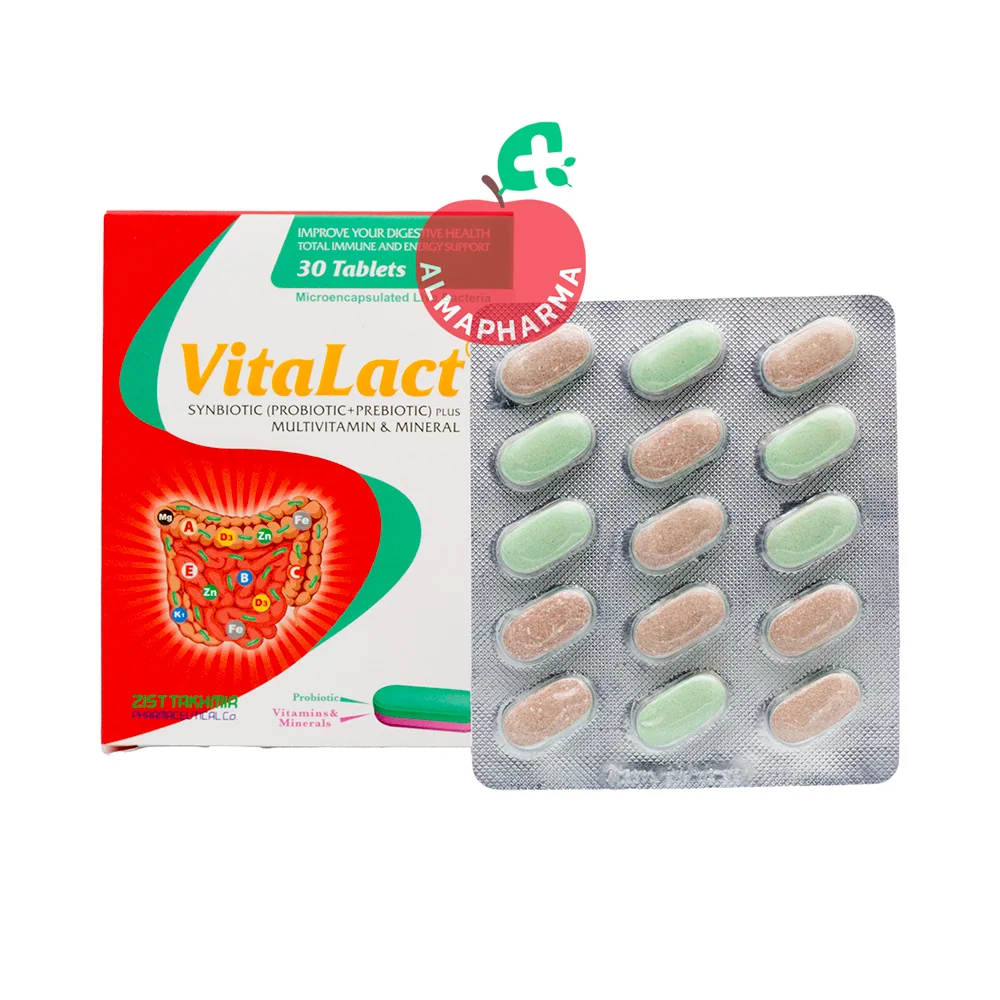 zist-takhmir-vitalact-capsules (2) نمای جلویی قرص ویتالاکت زیست تخمیر 30 عددی