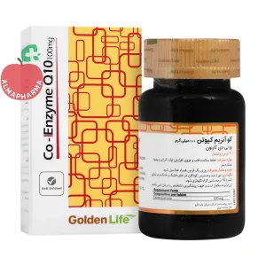 نمای جلویی قرص کو آنزیم کیوتن ۱۰۰ میلی گرم گلدن لایف ۳۰ عددی