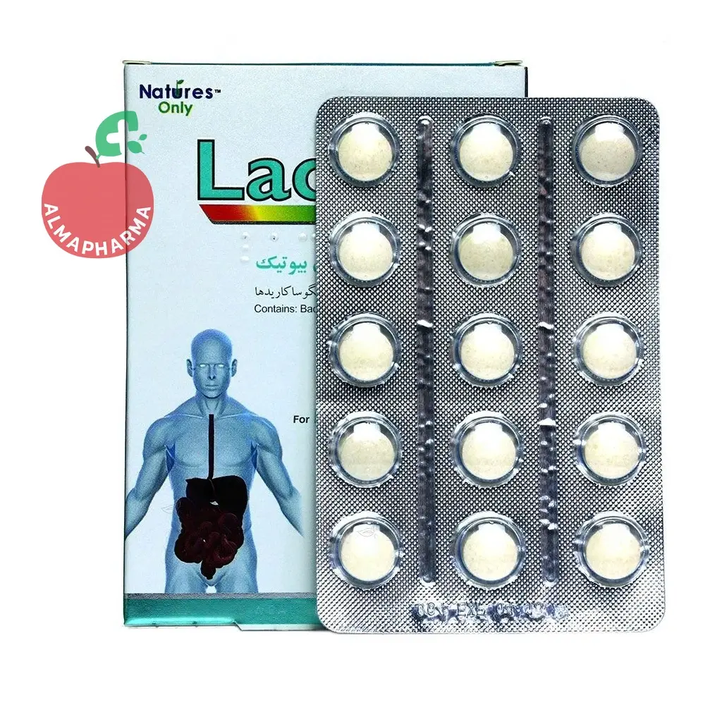 Natures Only Tabs Lactol Tabs-4-almapharma نمای جلویی لاکتول نیچرز اونلی ۳۰ عدد