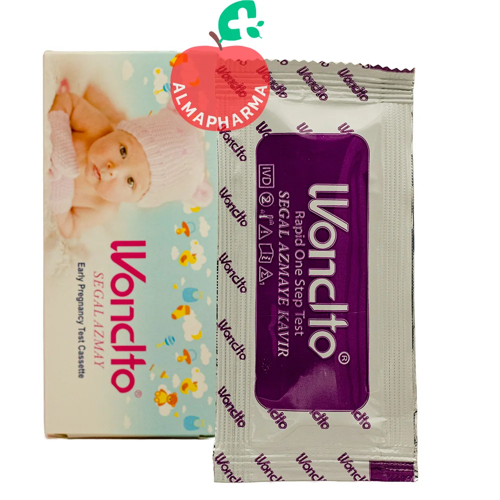 Wondfo-Cassette-Pregnancy-Test-(2)-almapharma نمای جلویی تست بارداری ونسلتو مدل کاستی
