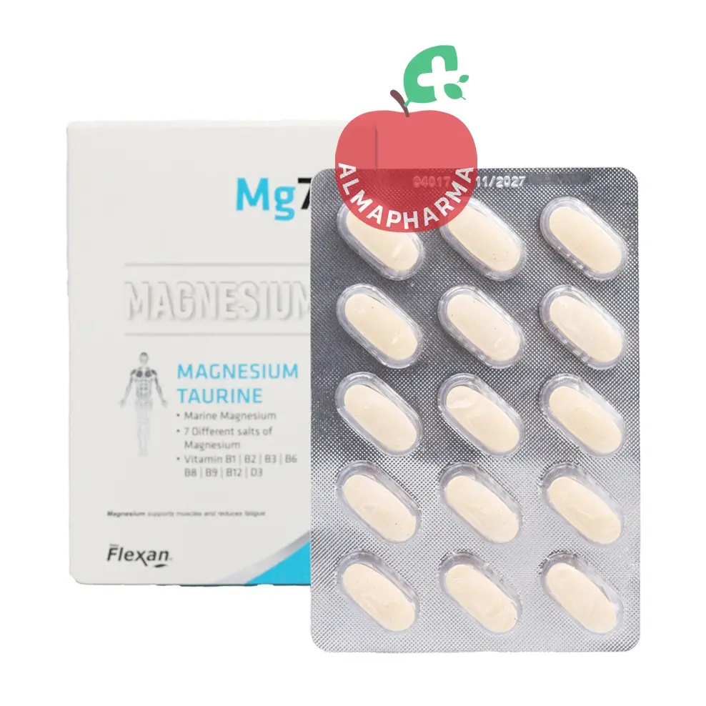 Fisher-Flexan-Mg7-30-Tabs-(1)-almapharma منیزیم ۷ فیشر فلکسان Mg7 تعداد ۳۰ قرص