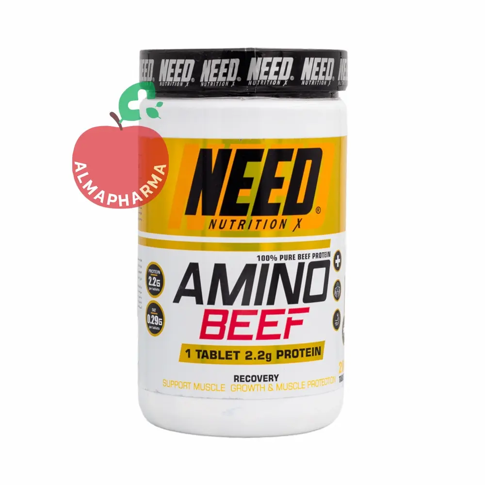 Need-Nutrition-Amino-Beef-200-Tablets--(2)-almapharma آمینو بیف نید نوتریشن ۲۰۰ عددی