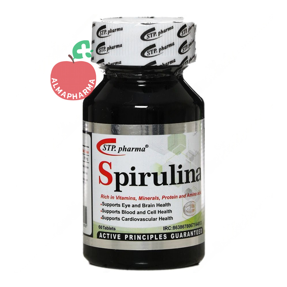 STP Pharma Spirulina 60 Tabs (3) قرص جلبک اسپیرولینا STP Pharma بسته ۶۰ عددی