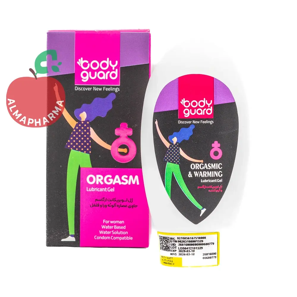 body-guard-orgasm-lubricant-gel-(2)-almapharma ژل لوبریکانت ارگاسم و گرم کننده بادیگارد ۱۰۰ میلی لیتر