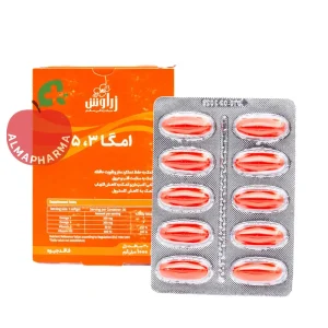 کپسول امگا ۳ و ۵ زراوش ۳۰ عددی
