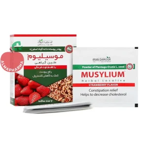 ساشه موسیلیوم فورت ایران داروک ۷ عددی طعم توت‌فرنگی - جعبه ۷ عددی - نمای جلو