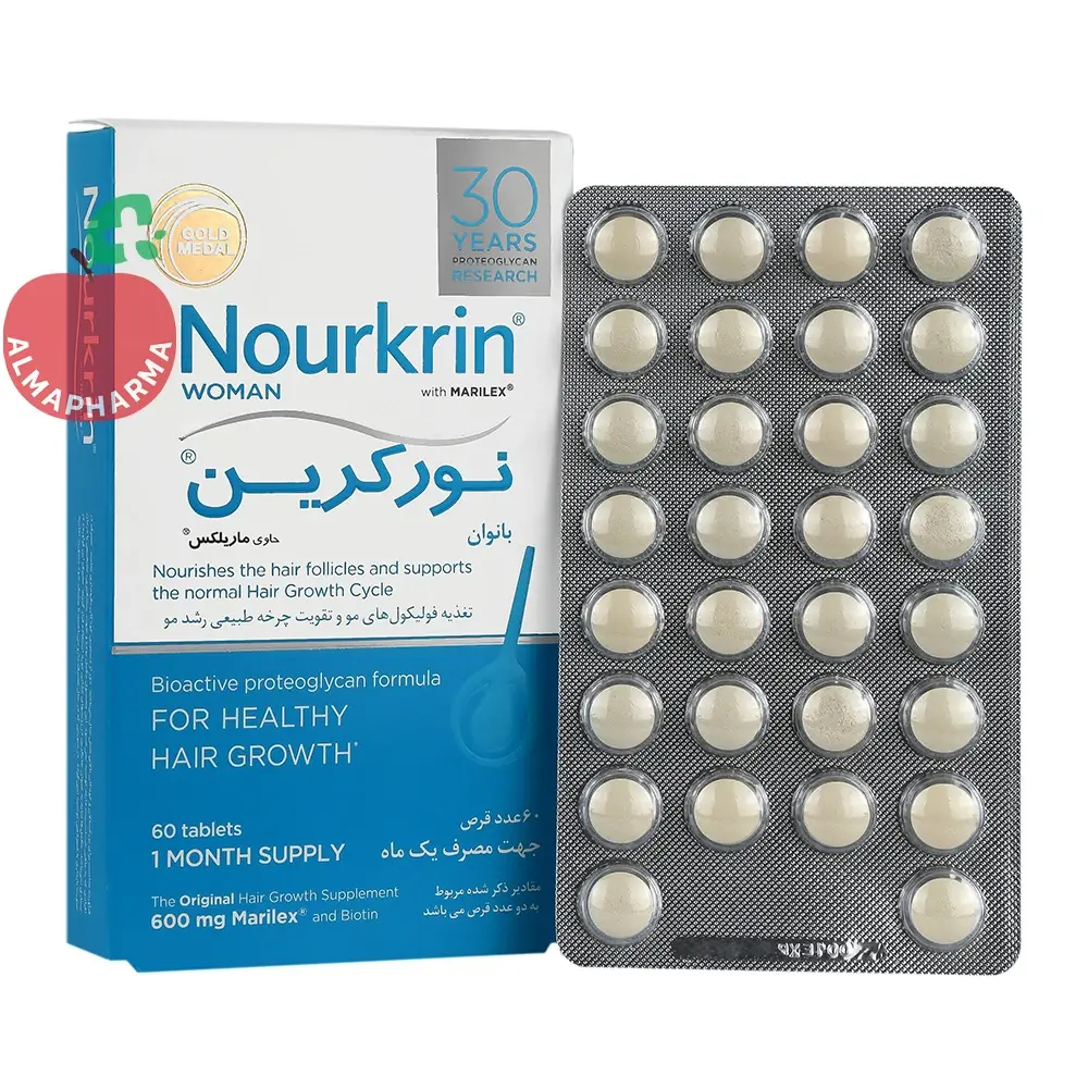 Pharmamedico Norkrin Women-almapharma قرص نورکرین بانوان فارما مدیکو ۶۰ عددی - جعبه ۶۰ عددی - نمای جلو