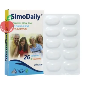 قرص مولتی ویتامین روزانه سیمودیلی سیمرغ دارو عطار ۳۰ عددی - نمای جلوی جعبه