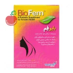 کپسول بایو فم تک ژن فارما ۳۰ عددی - نمای پشت جعبه و اطلاعات تکمیلی