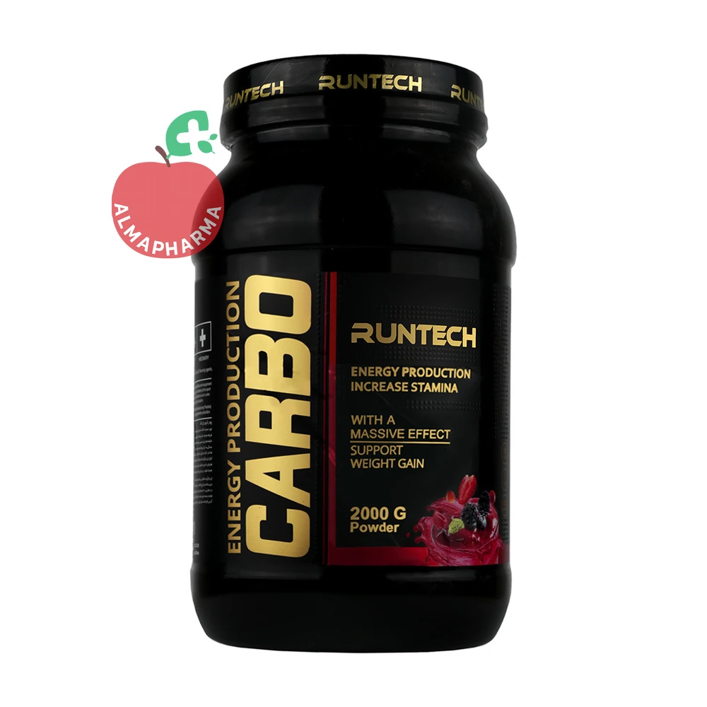 powder-runtech-carbo-2000-g-01_almafarma پودر کربوهیدرات کربو رانتک ۲۰۰۰ گرمی - قوطی ۲۰۰۰ گرمی - نمای جلو